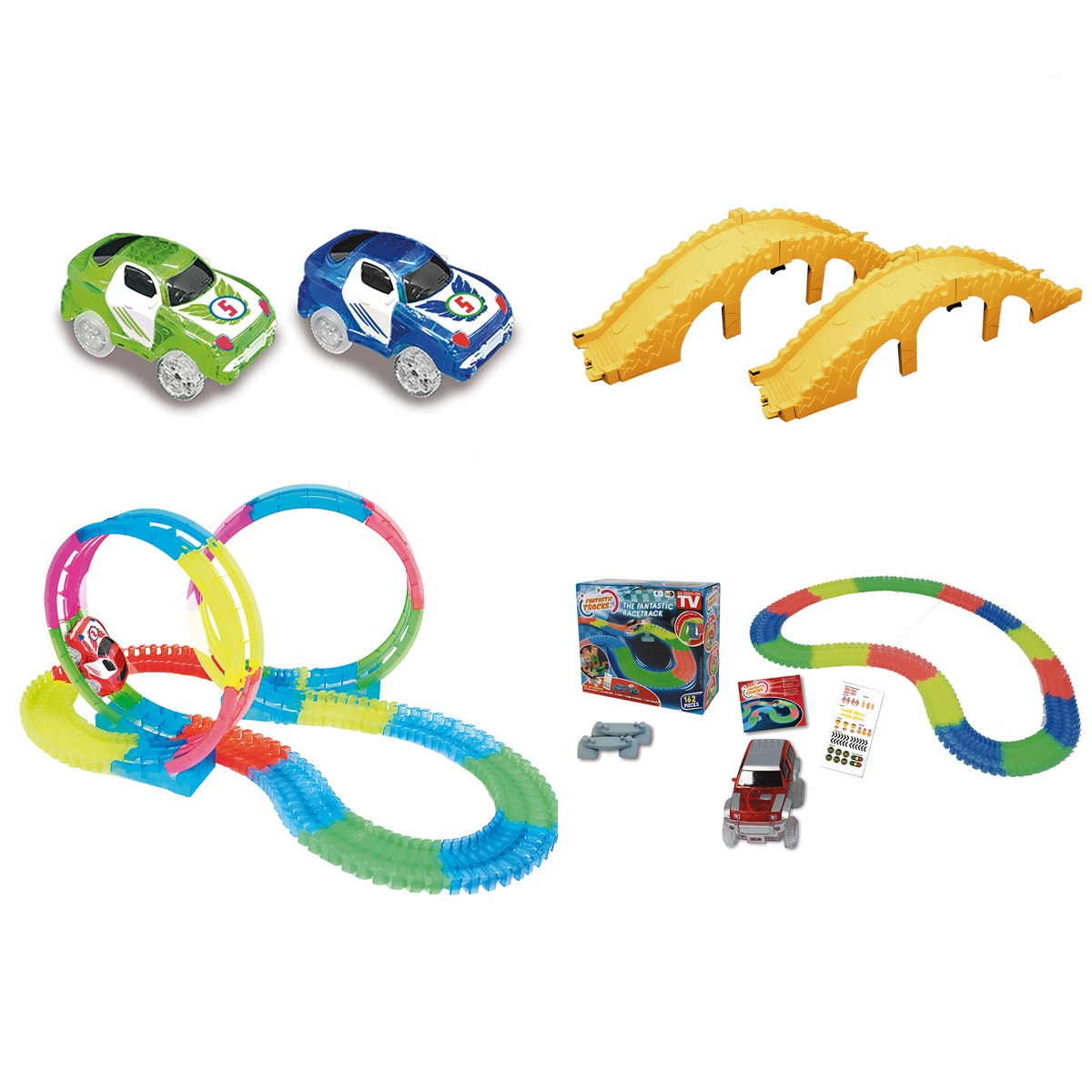 Fantastic Tracks&reg; Autorennbahn Rennstrecke 354 Teile Fantastic Tracks Loop Set 