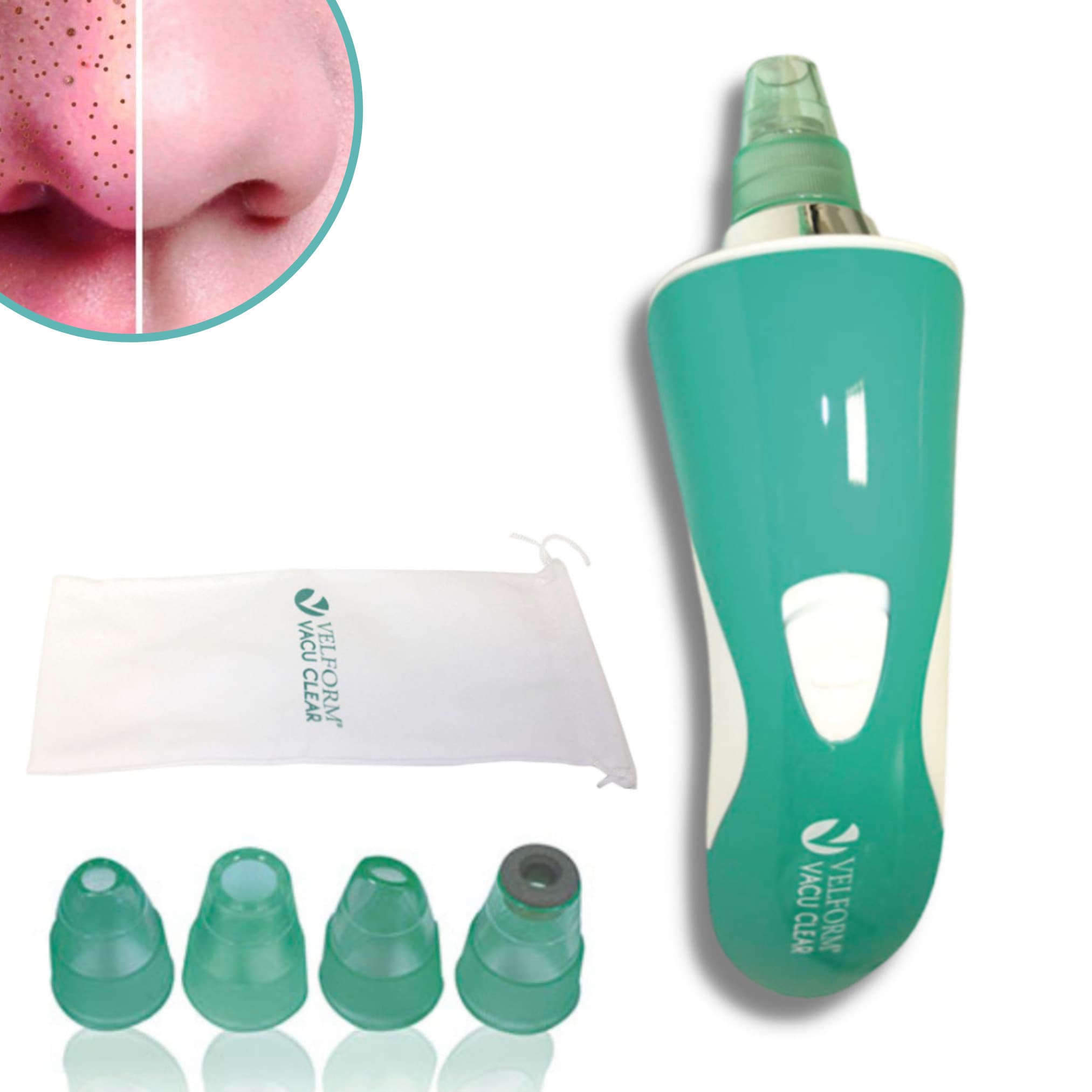 Velform&reg; Mitesserentferner - Porenreiniger Gesicht - Porensauger Vacu Clear 