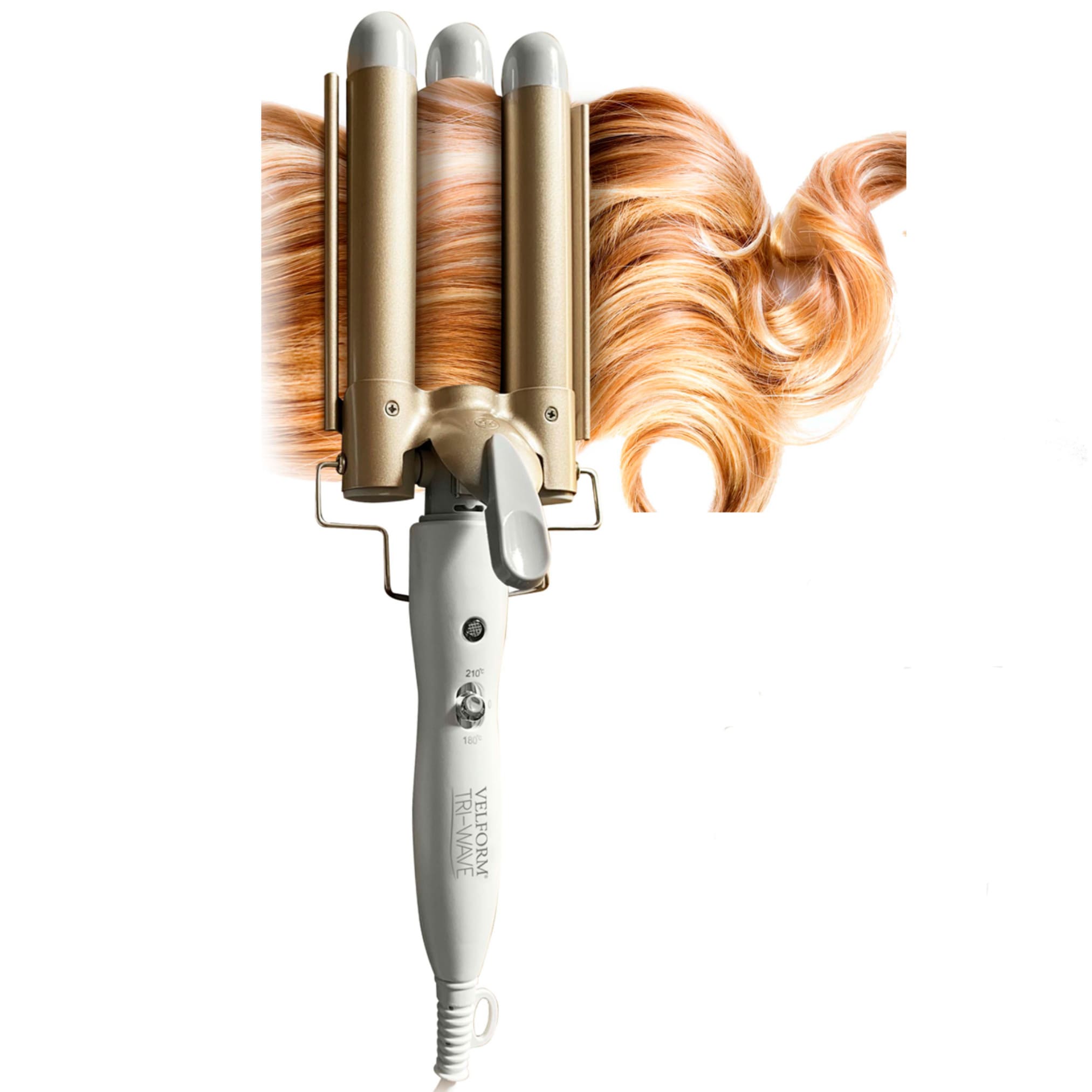 Velform&reg; Welleneisen mit Turmalin - Keramik - Beschichtung Tri-Wave Curler 