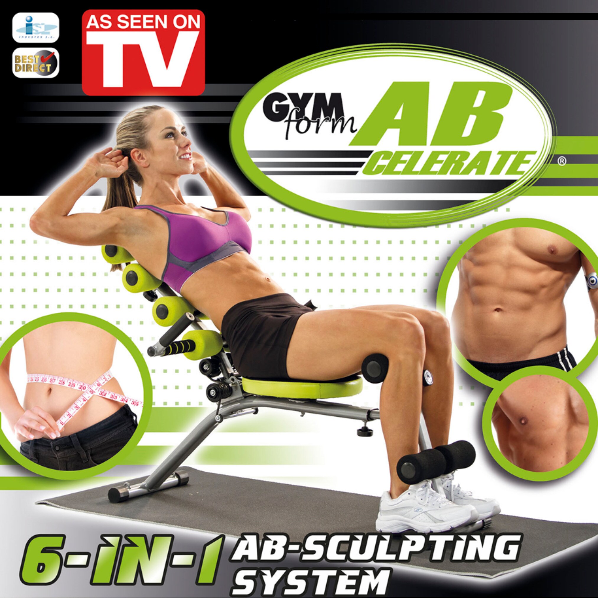 Gymform® Bauchtrainer Bauchmuskeltrainer Heimtrainer Ab Celerate