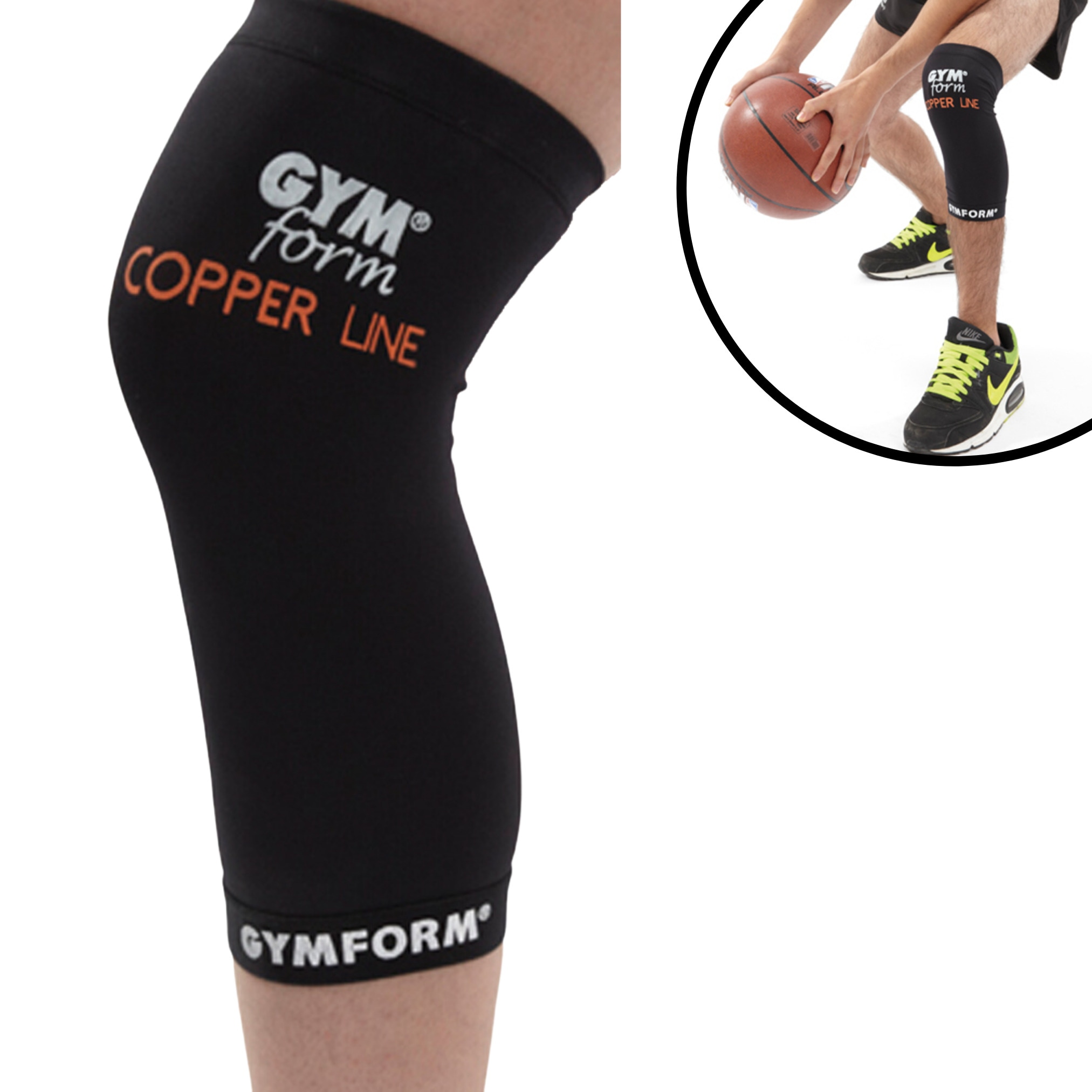 Gymform&reg; Bandage Kompression - Kniebandage Copper Line Knie 