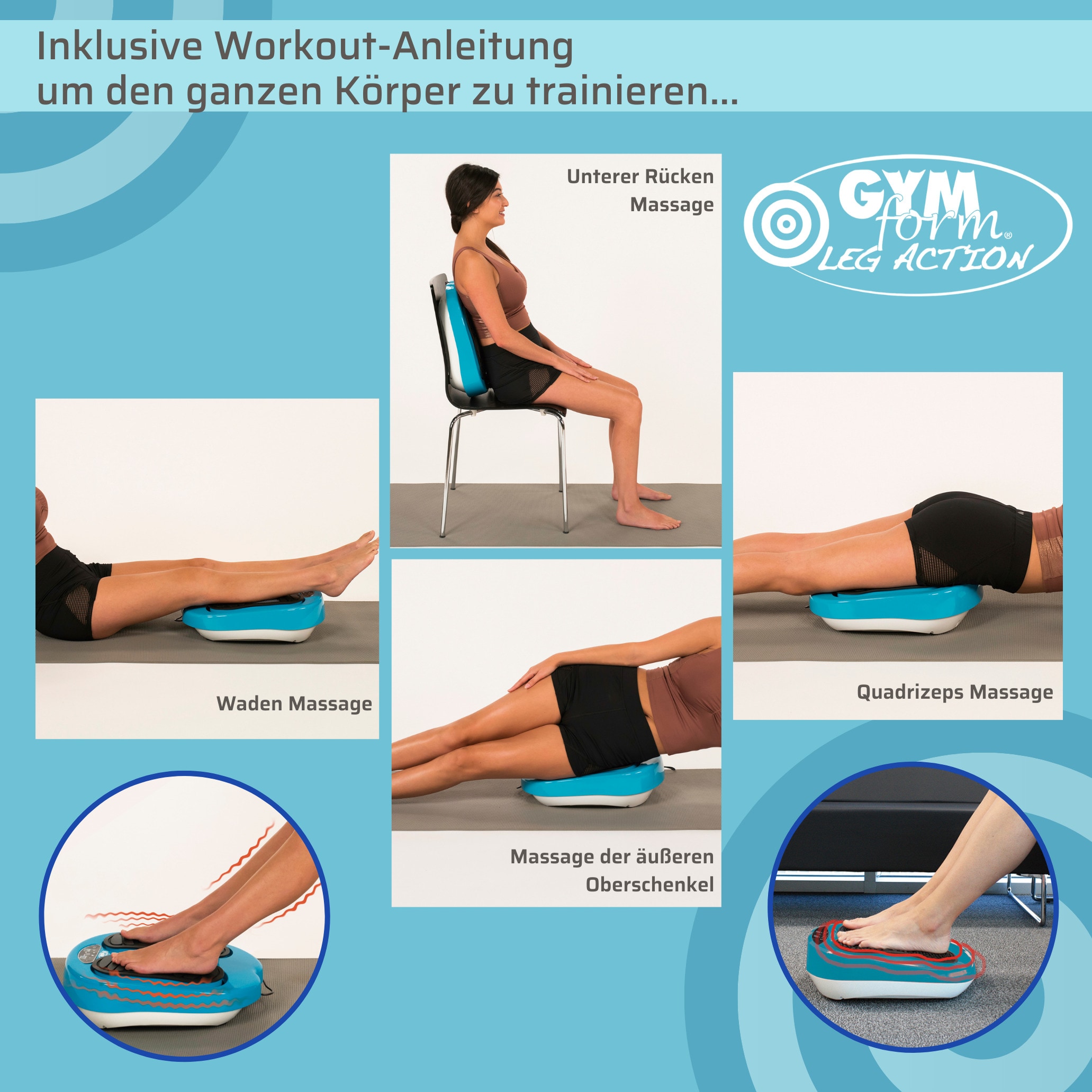 Gymform® Shiatsu Fußmassagegerät und Beinmassagegerät Leg Action bei  Marktkauf online bestellen