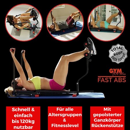 Gymform® Bauchmuskeltrainer - Bauchtrainer Zuhause, klappbar Fast