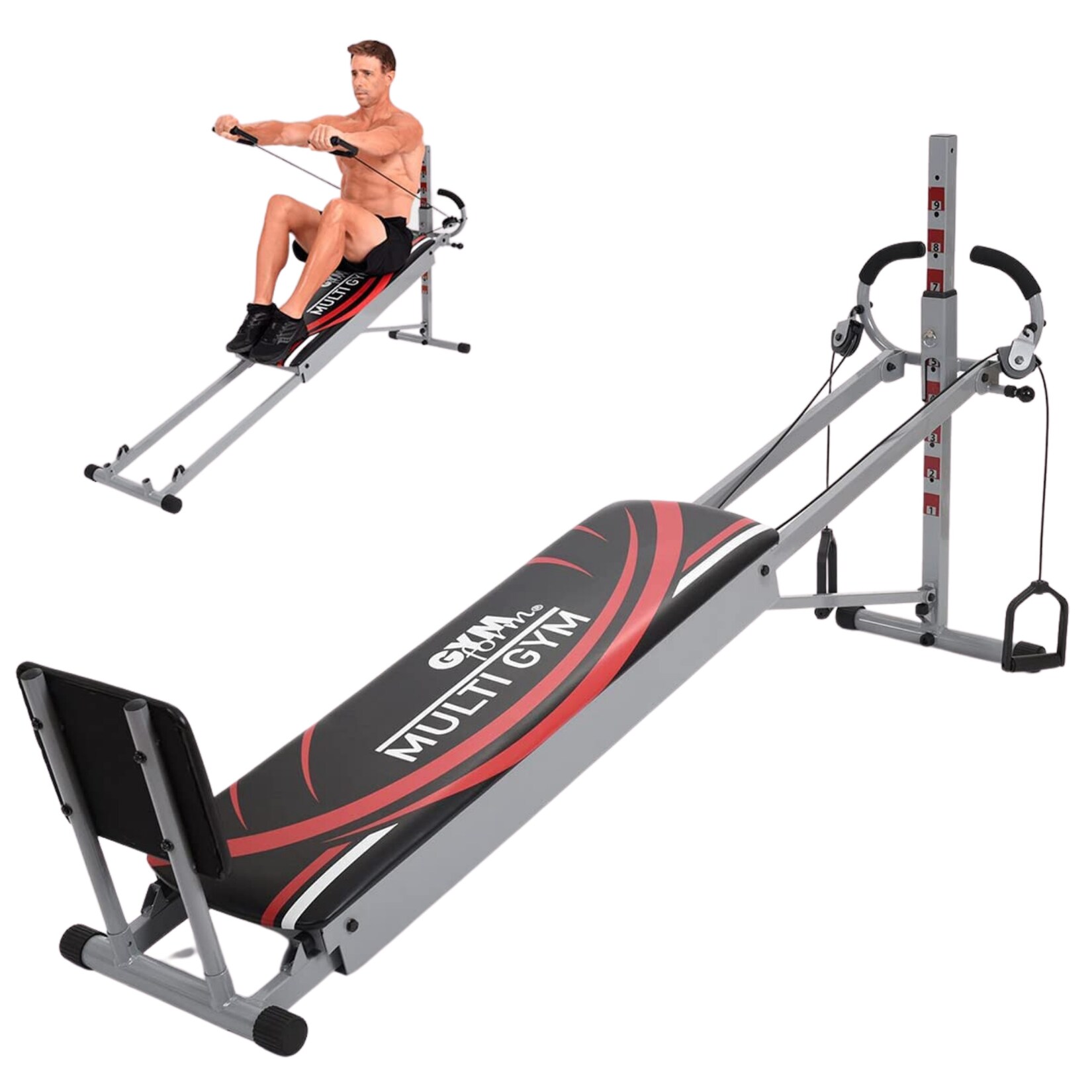 ® Kraftstation klappbar - Liege Heimtrainer - Fitness Bank Multigym