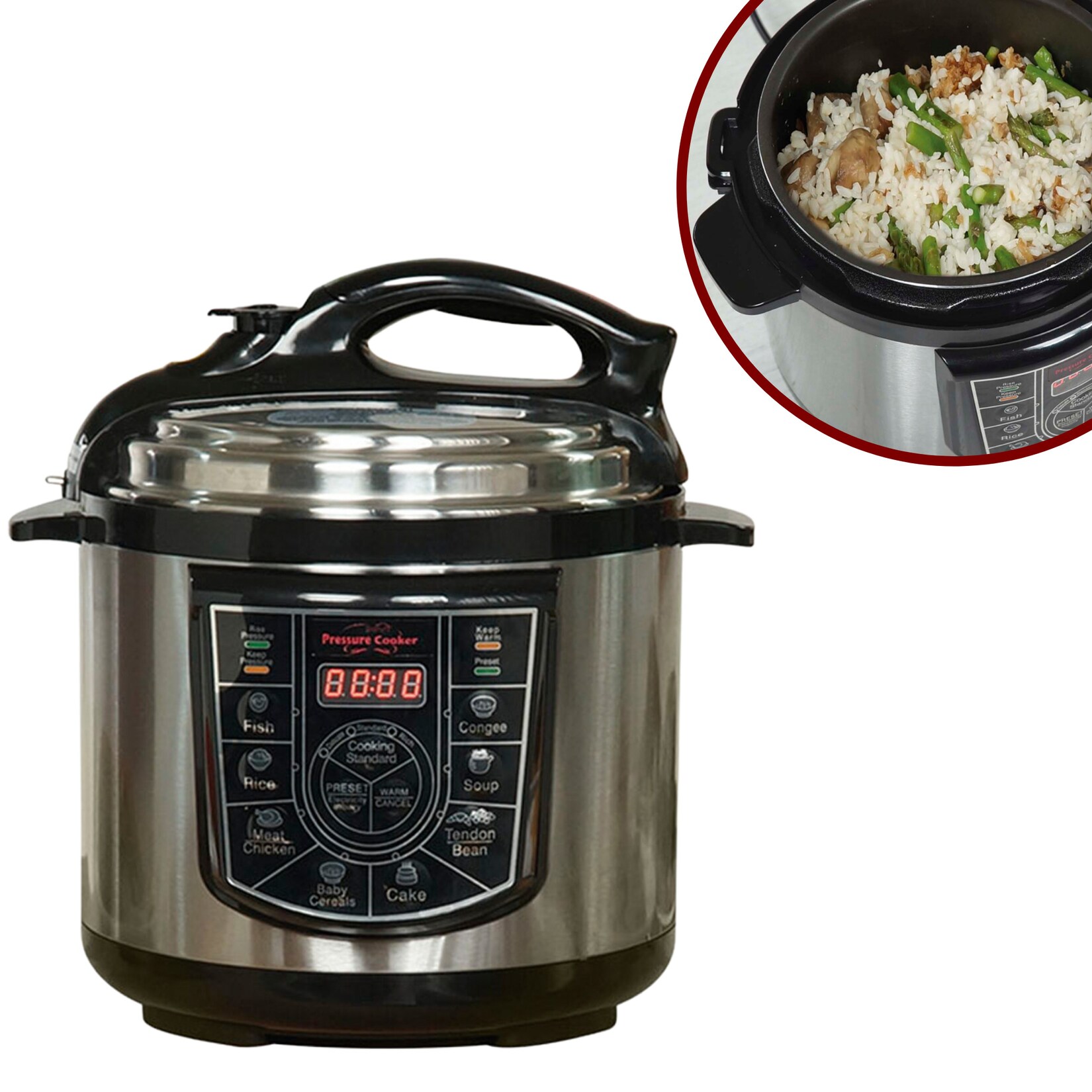® Multikocher - Schnellkochtopf - Reiskocher edelstahl Pressure Cooker