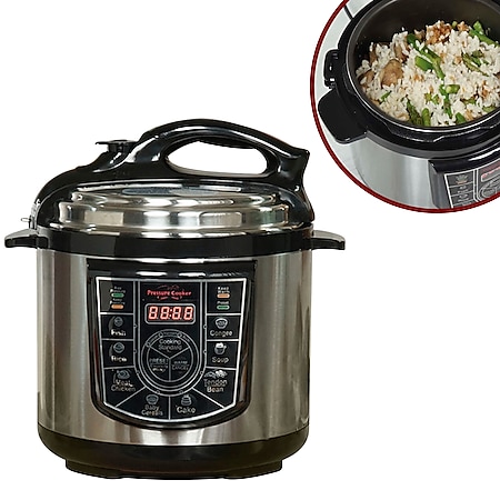 Starlyf® Multikocher - Schnellkochtopf - Reiskocher edelstahl Pressure Cooker 