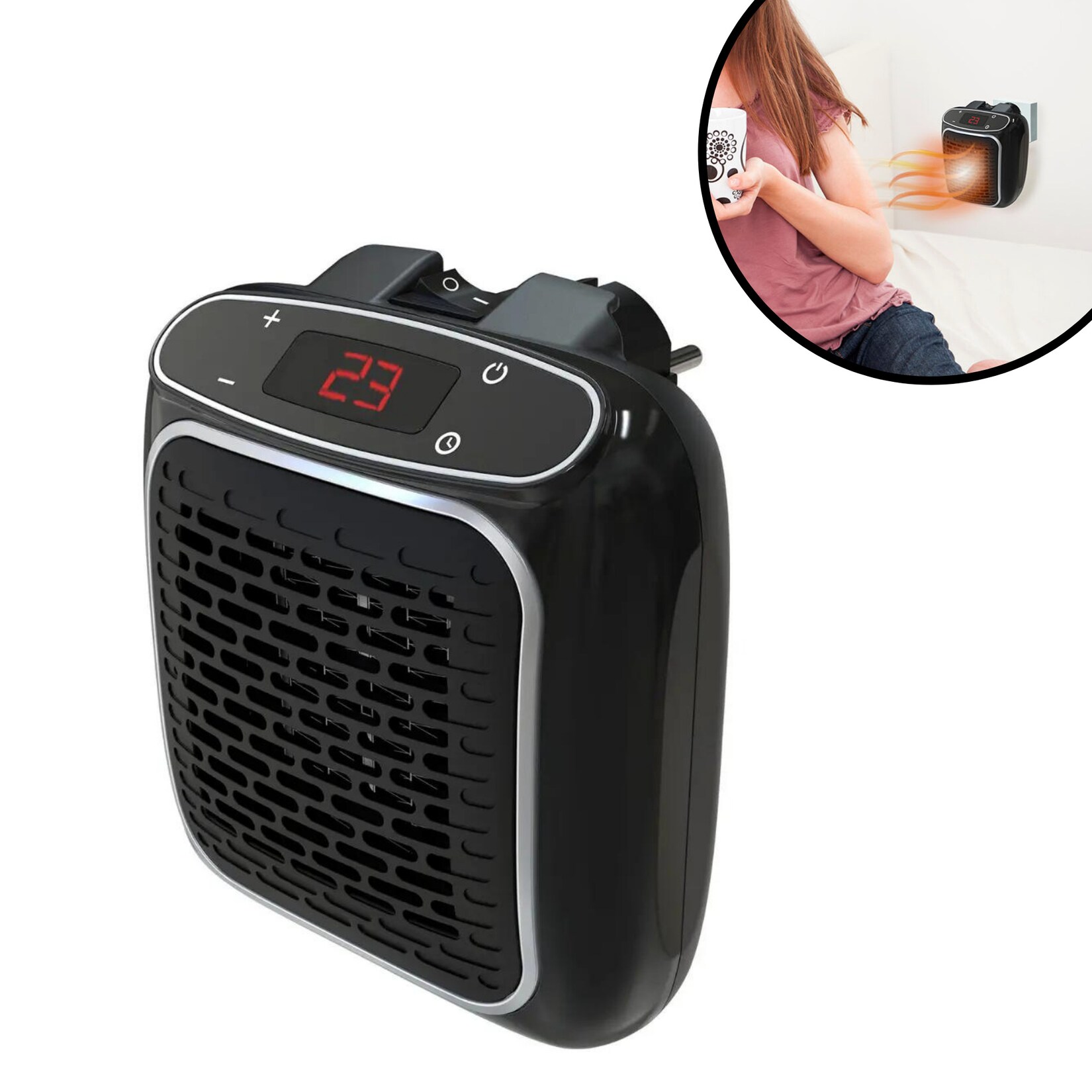 ® Steckdosen Mini Wandheizgerät - Heizlüfter Power Heater