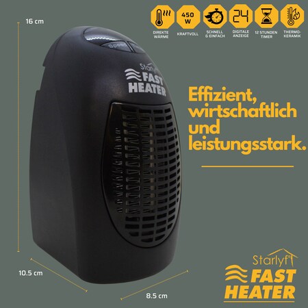 Starlyf® Steckdosen Mini Heizung - Heizlüfter Fast Heater