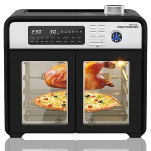 Best Direct® XXL Heißluft Backofen - Minibackofen mit Drehspieß Chef O Matic Double Door Oven 