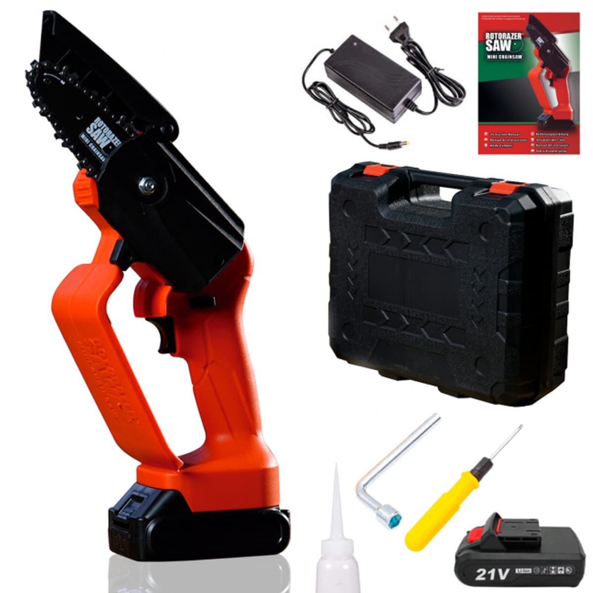 Best Direct&reg; Mini Akku Kettens&auml;ge - Handkettens&auml;ge Rotorazer Mini Chainsaw 