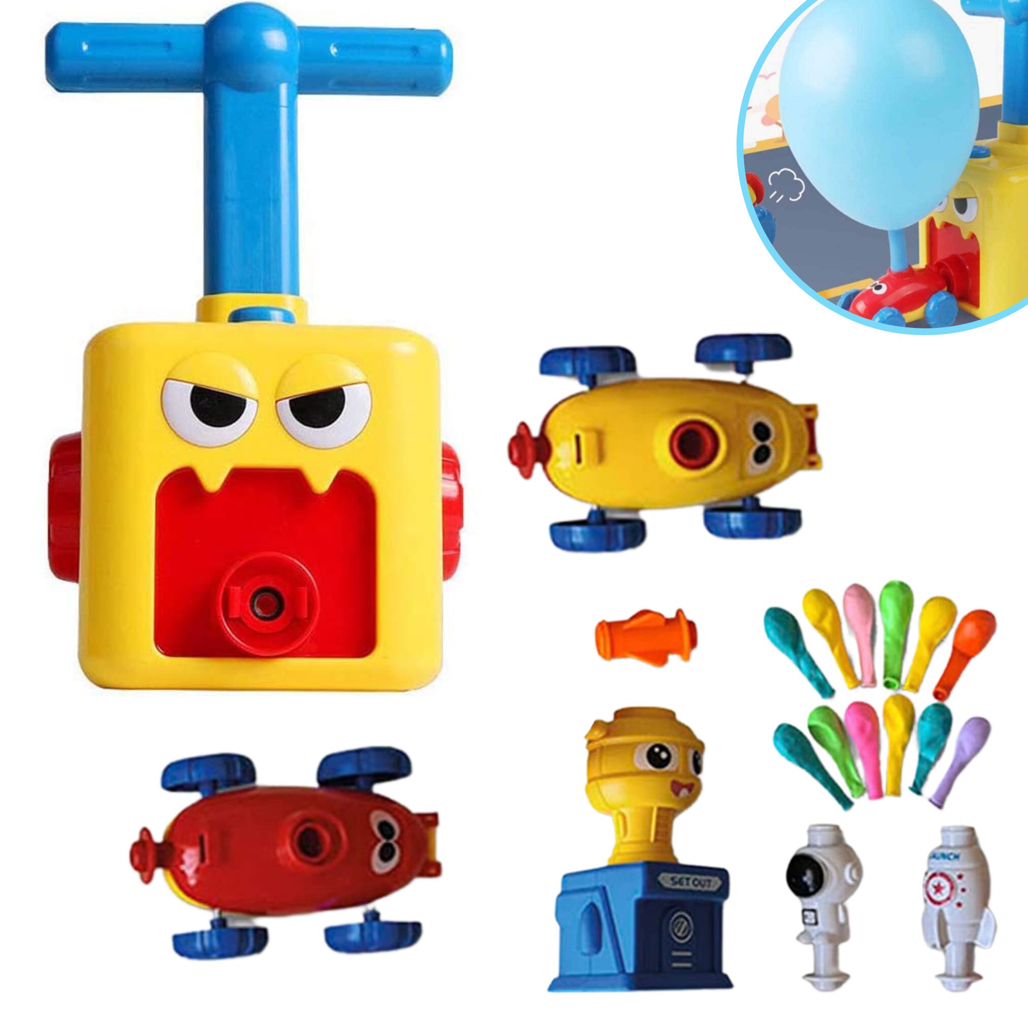 Starlyf&reg; Kinderspielzeug mit Luftballons, Ballon Auto Spielzeug Balloon Racer 