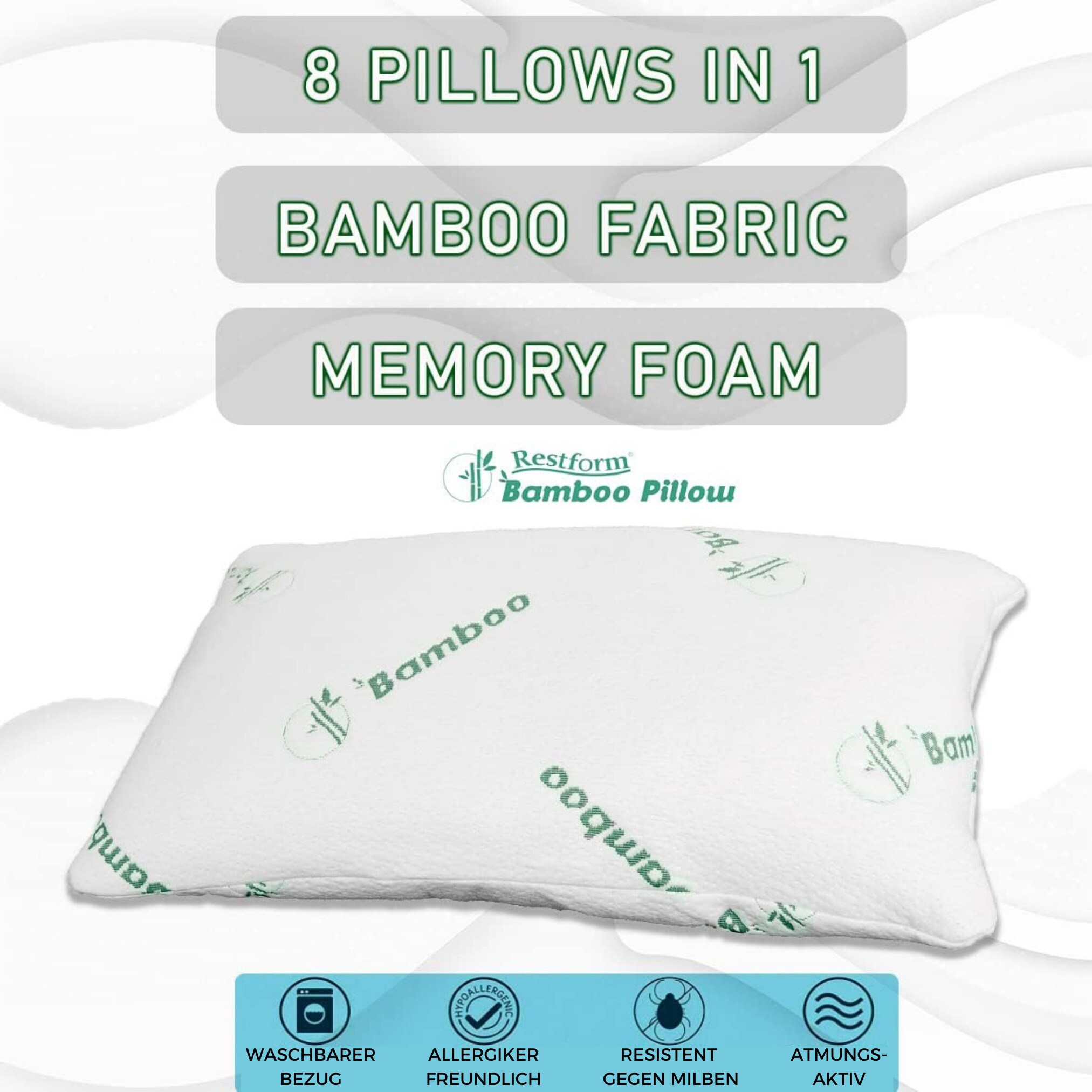 Restform Kopfkissen mit Bambus - fr Allergiker geeignet Bamboo Pillow bei  Marktkauf online bestellen