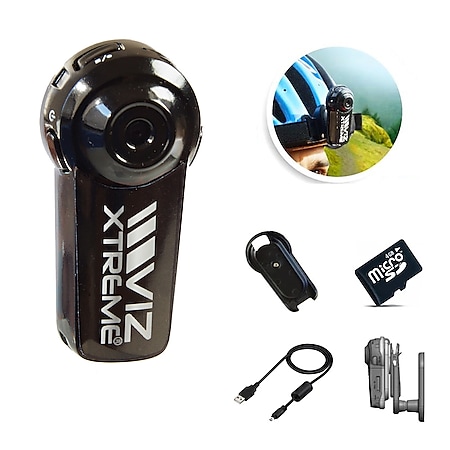 Best Direct® Mini Outdoor - Action Kamera mit Halterungen Viz Xtreme + Action Kit Set 