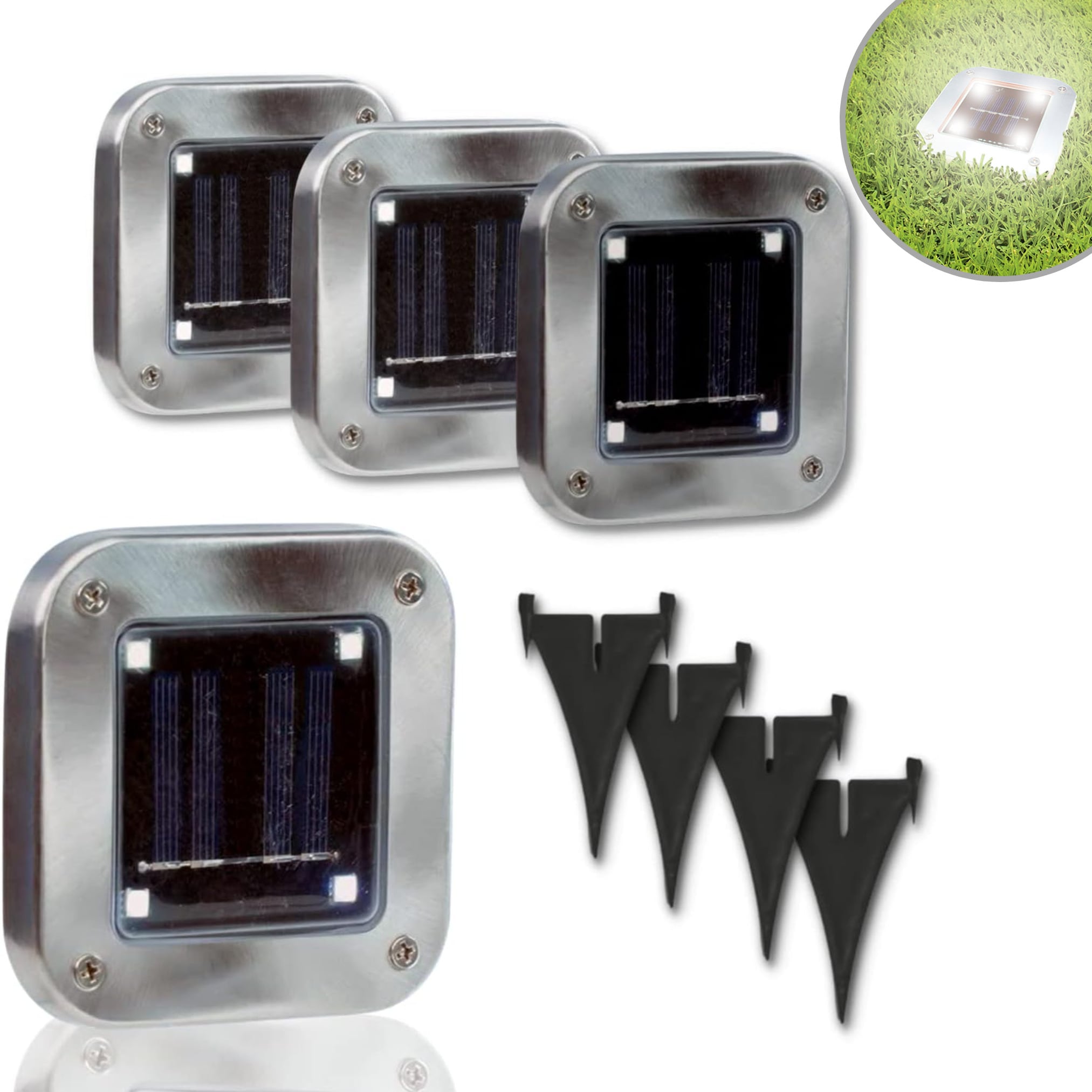 Starlyf&reg; Leistungsstarke Solar LED - Gartenstrahler 4 St&uuml;ck Solar Lights 