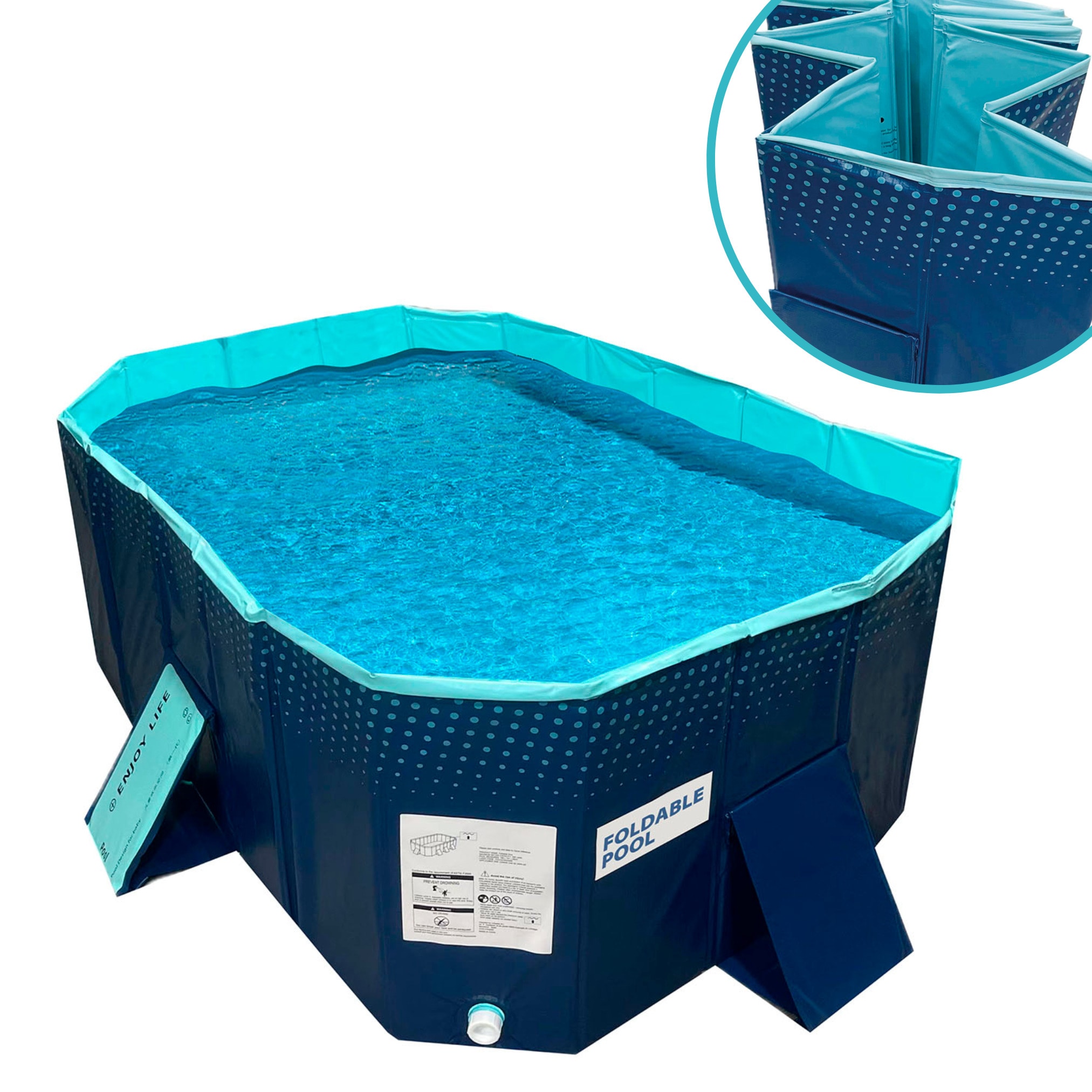 Starlyf&reg; Planschbecken, faltbarer Pool ohne Aufblasen, langlebig & robust Foldable Pool 