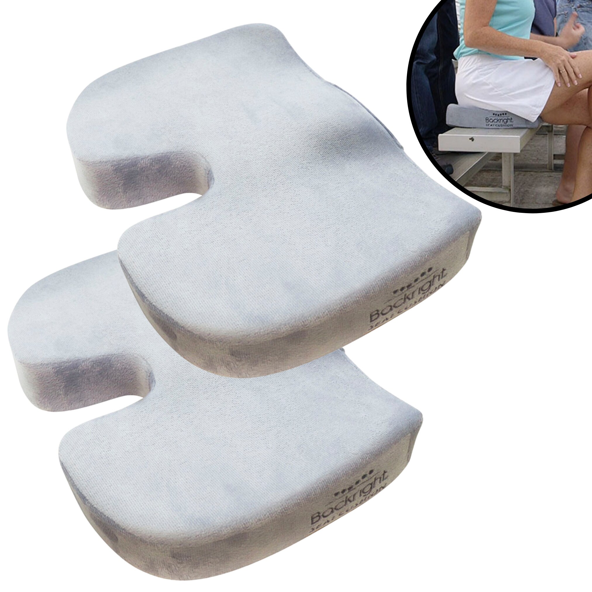 Best Direct&reg; Orthop&auml;disches Sitzkissen Memory Foam Backright Seat Cushion 