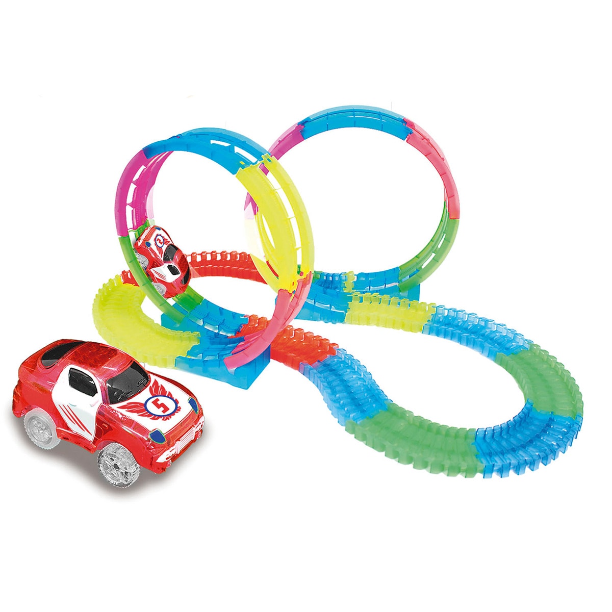 Fantastic Tracks&reg; Autorennbahn - Rennstrecke Starter Set 134 Teile Fantastic Tracks Super Loop 