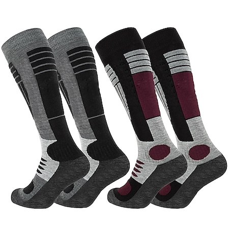 Cotton Prime® Ski & Snowboard Socken 2 Paar mit Spezialpolsterung 
