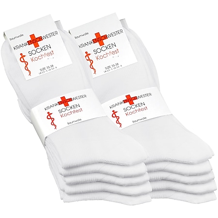 Cotton Prime® 10 Paar Krankenschwester Socken 