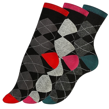 VCA® Modische Socken 3 Paar, mit Karos 