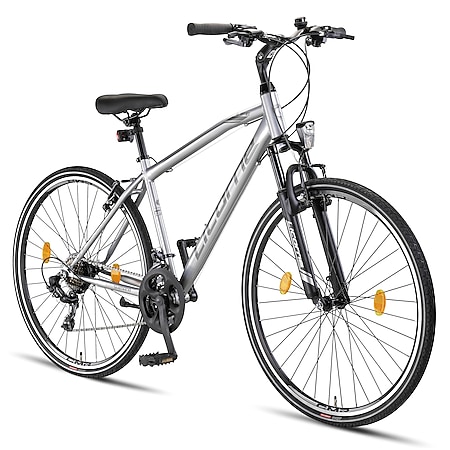 Licorne Bike Life M-V Premium Trekking Bike in 28 Zoll - Fahrrad für Jungen, Mädchen, Damen und Herren - Shimano 21 Gang-Schaltung - Herrenfahrrad - Jungenfahrrad 