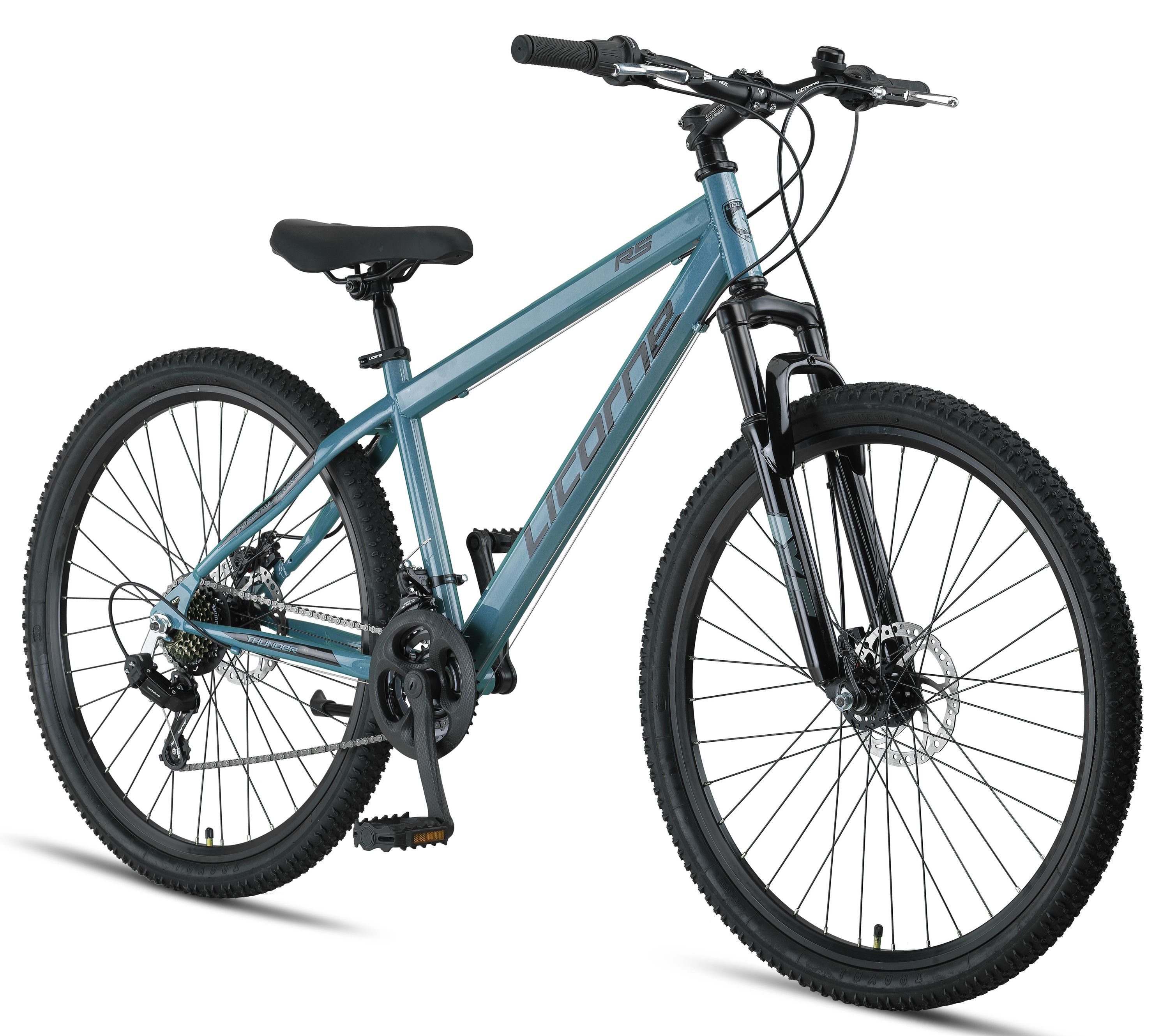 Licorne Bike Thunder Premium Mountainbike in 20, 24, 26, 27.5 und 29 Zoll Fahrrad f&uuml;r M&auml;dchen Jungen Herren und Damen Discbremse Farbe:Aquamarine;Gr&ouml;&szlig;e:27.5 Zoll 