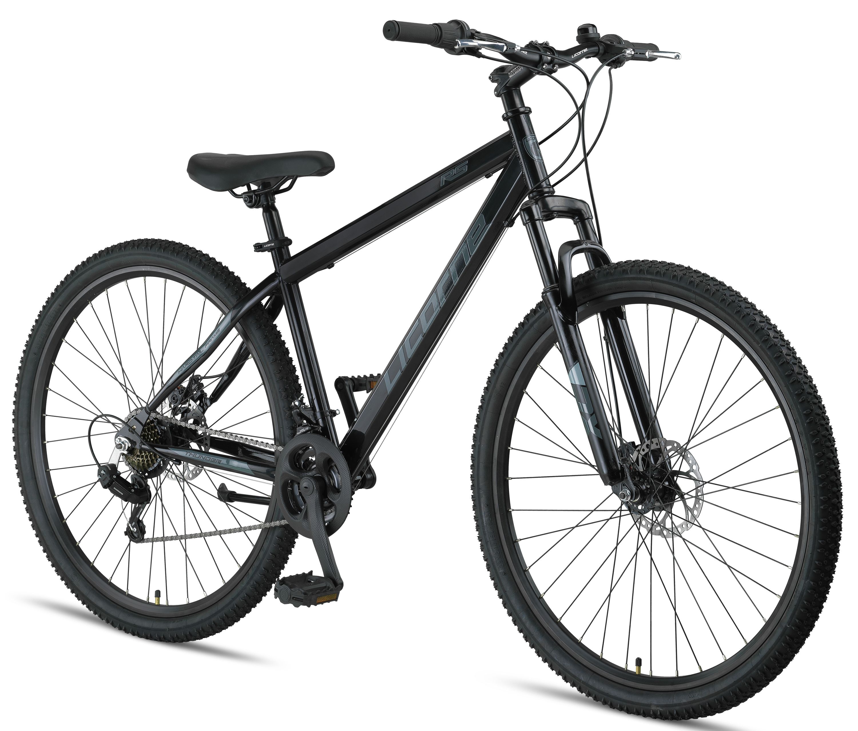 Licorne Bike Thunder Premium Mountainbike in 20, 24, 26, 27.5 und 29 Zoll Fahrrad f&uuml;r M&auml;dchen Jungen Herren und Damen Discbremse Farbe:Schwarz;Gr&ouml;&szlig;e:29 Zoll 