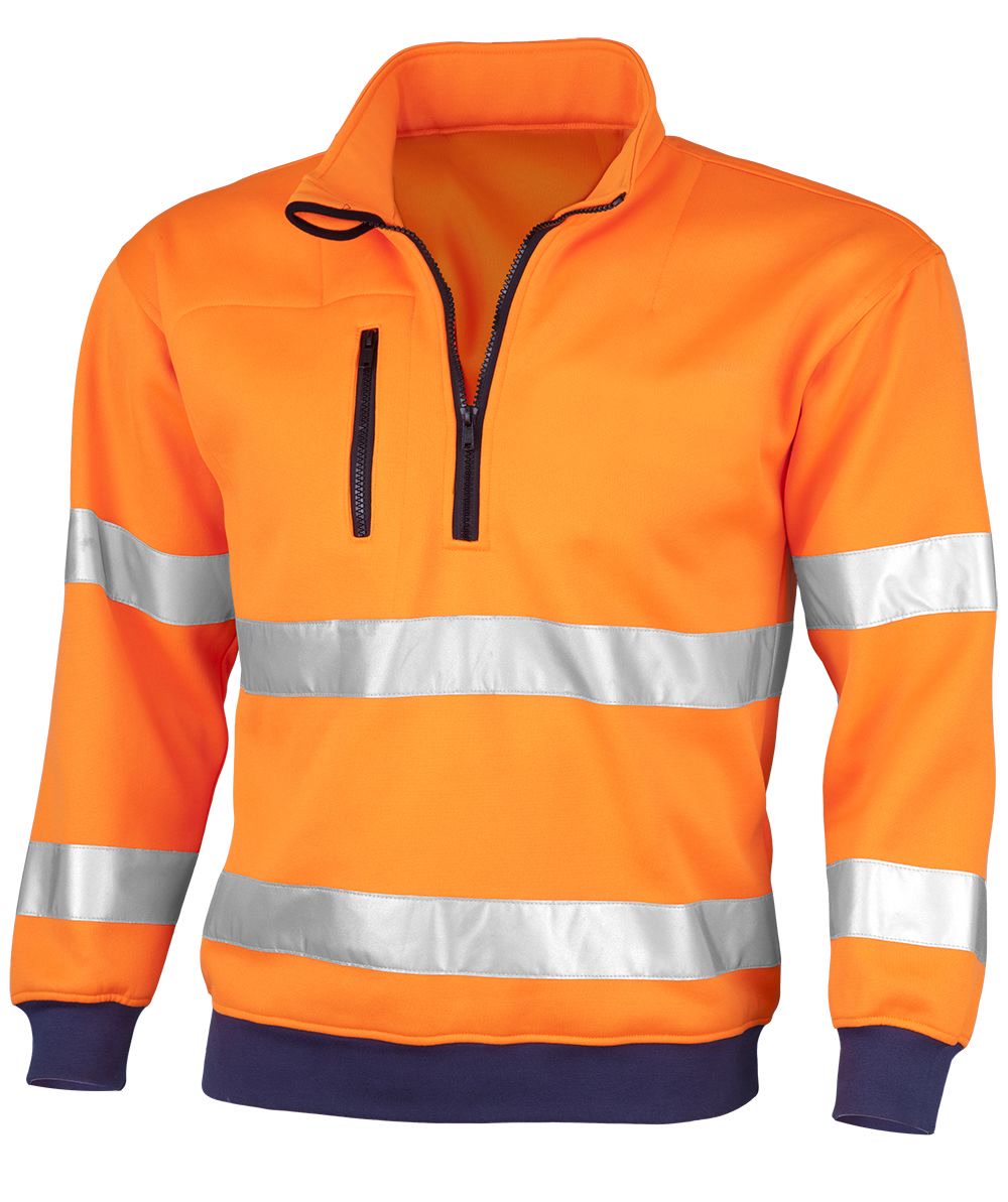 QUALITEX HIGH QUALITY WORKWEAR Sweatshirt signal warnorange Damen: 36 Herren: S 