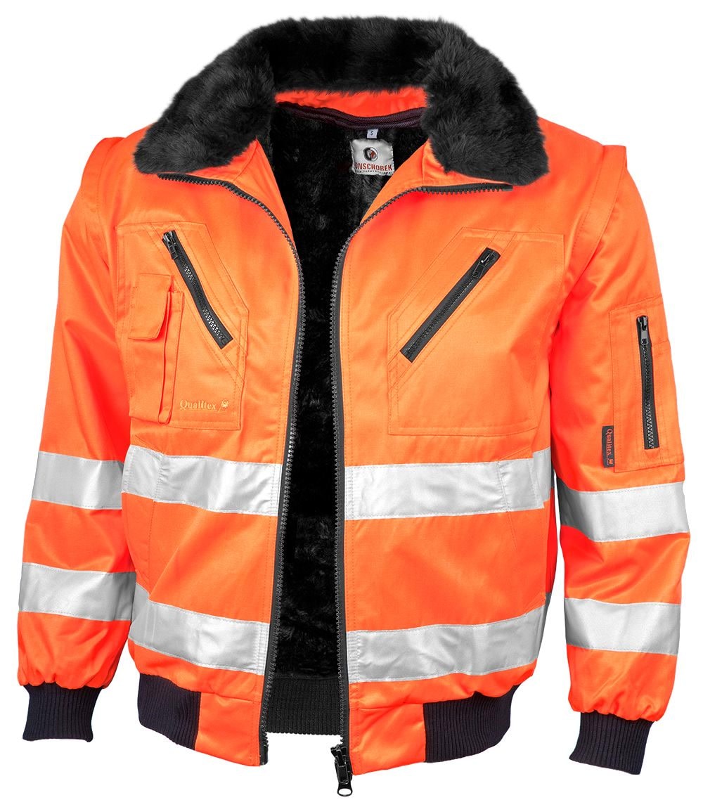 QUALITEX HIGH QUALITY WORKWEAR Pilotenjacke signal warnorange Damen: 36 Herren: S 
