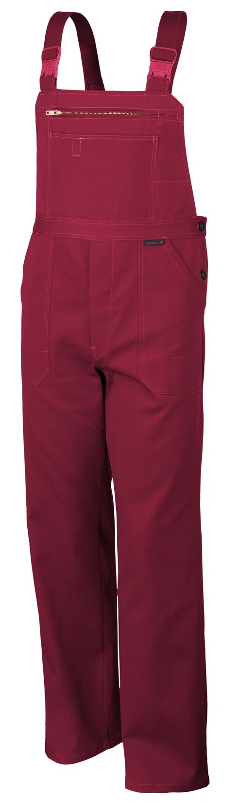 QUALITEX HIGH QUALITY WORKWEAR Latzhose favorit rot Damen: 50 Herren: 56
