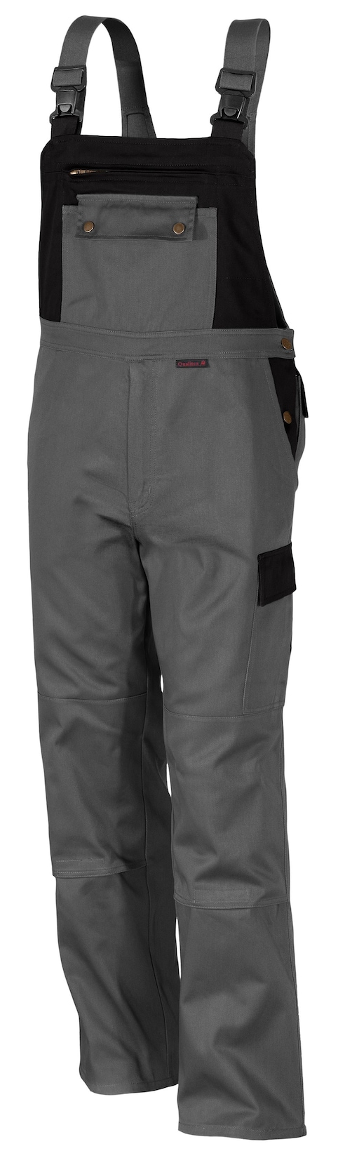 QUALITEX HIGH QUALITY WORKWEAR Latzhose image mittelgrau/schwarz Herren: 110