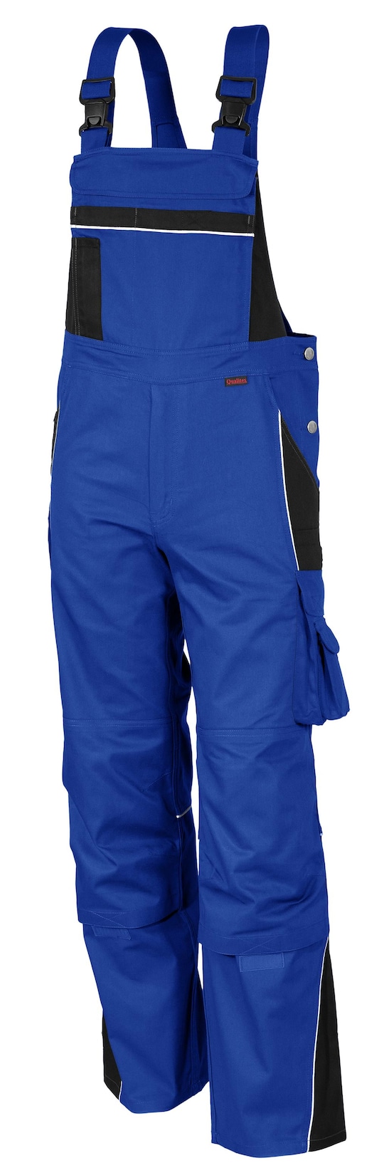 QUALITEX HIGH QUALITY WORKWEAR Latzhose PRO kornblau/schwarz Damen: 56 Herren: 62