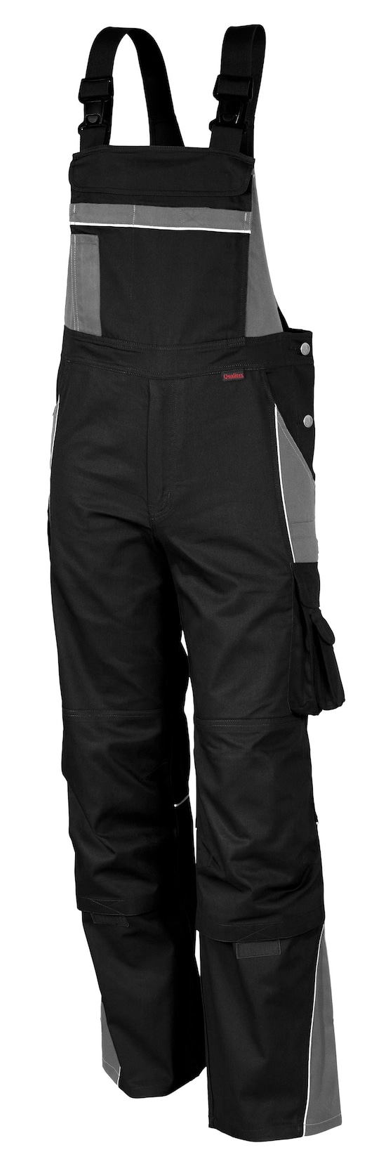 QUALITEX HIGH QUALITY WORKWEAR Latzhose PRO schwarz/grau Herren: 29