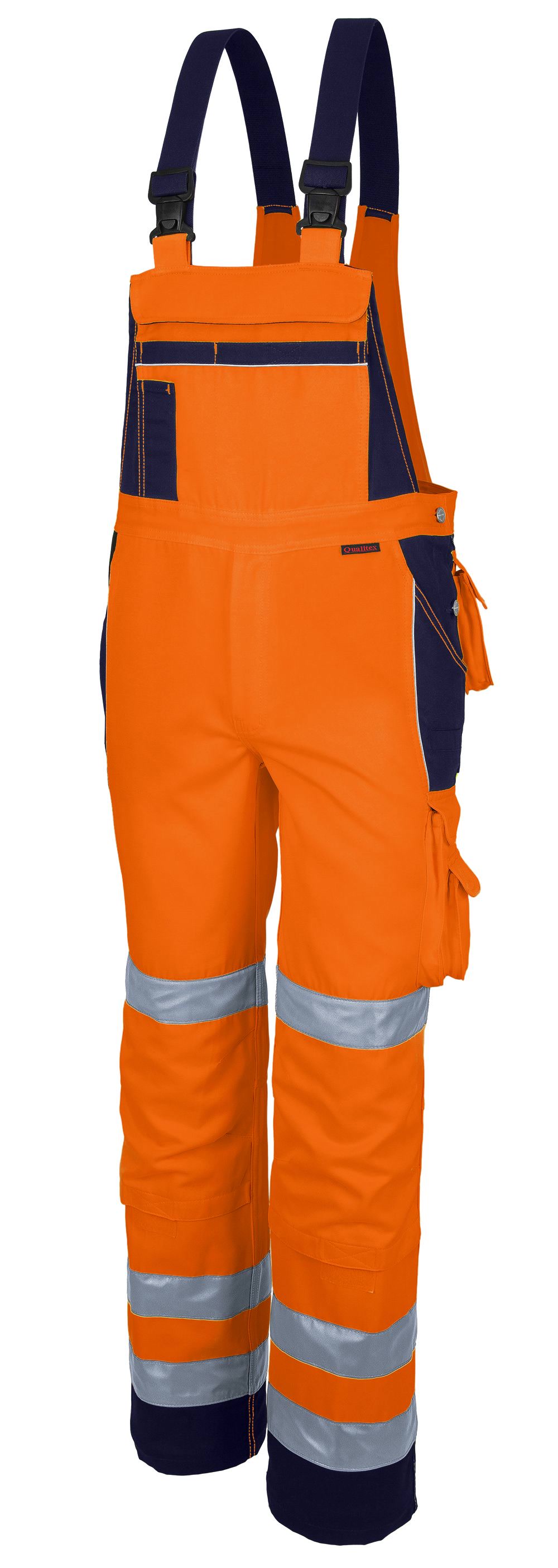 QUALITEX HIGH QUALITY WORKWEAR Latzhose PRO WS warnorange/marine Herren: 102 
