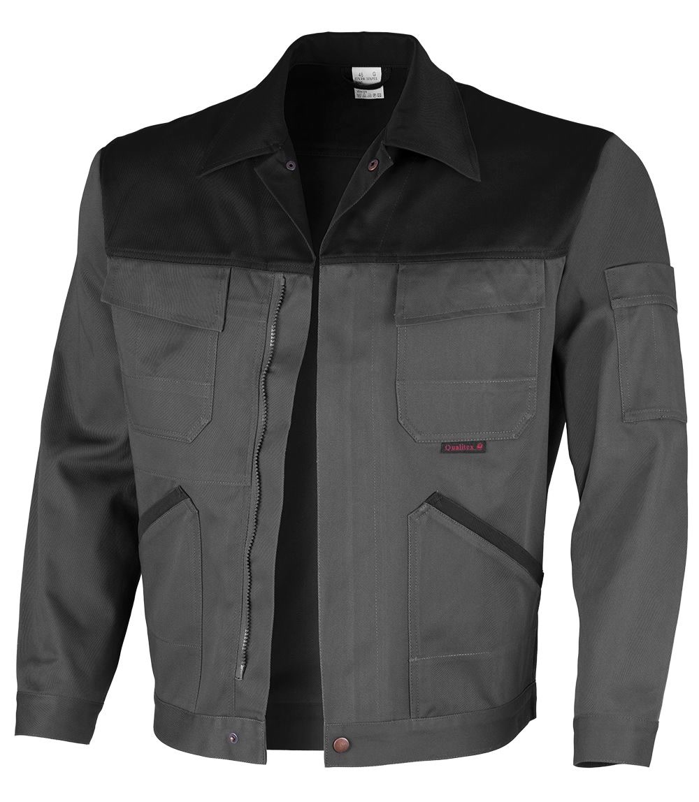 QUALITEX HIGH QUALITY WORKWEAR Bundjacke image mittelgrau/schwarz Herren: 102