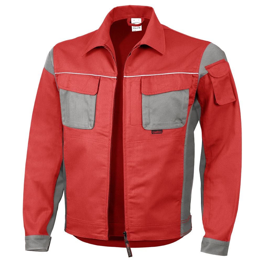 QUALITEX HIGH QUALITY WORKWEAR Bundjacke PRO rot/grau Damen: 62 Herren: 4XL