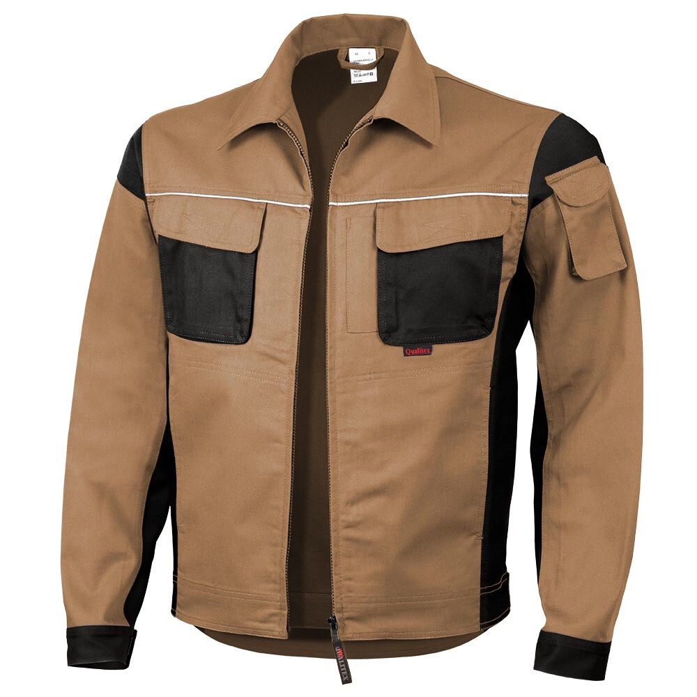 QUALITEX HIGH QUALITY WORKWEAR Bundjacke PRO khaki/schwarz Damen: 38 Herren: S