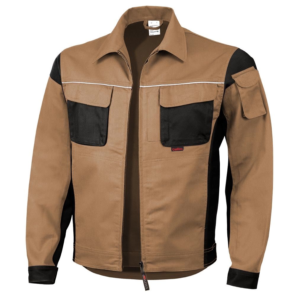 QUALITEX HIGH QUALITY WORKWEAR Bundjacke PRO khaki/schwarz Damen: 66 Herren: 5XL