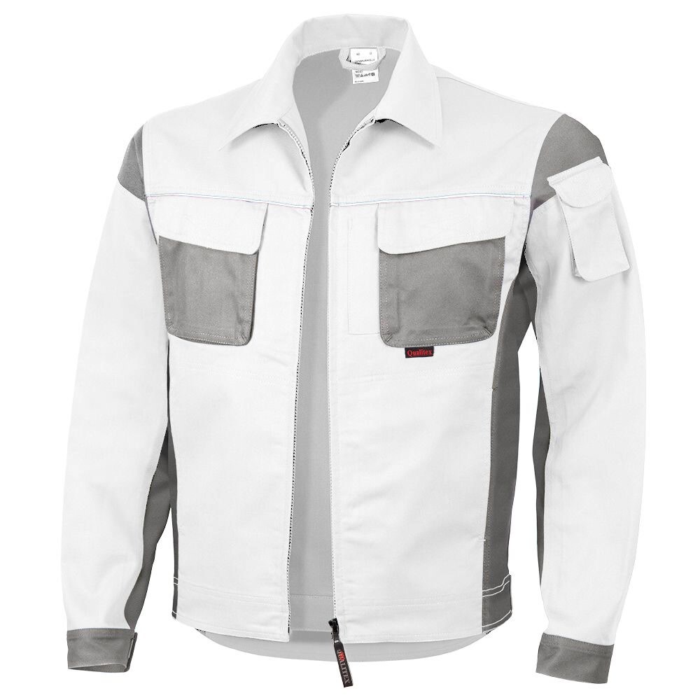 QUALITEX HIGH QUALITY WORKWEAR Bundjacke PRO weiß/grau Damen: 42 Herren: M