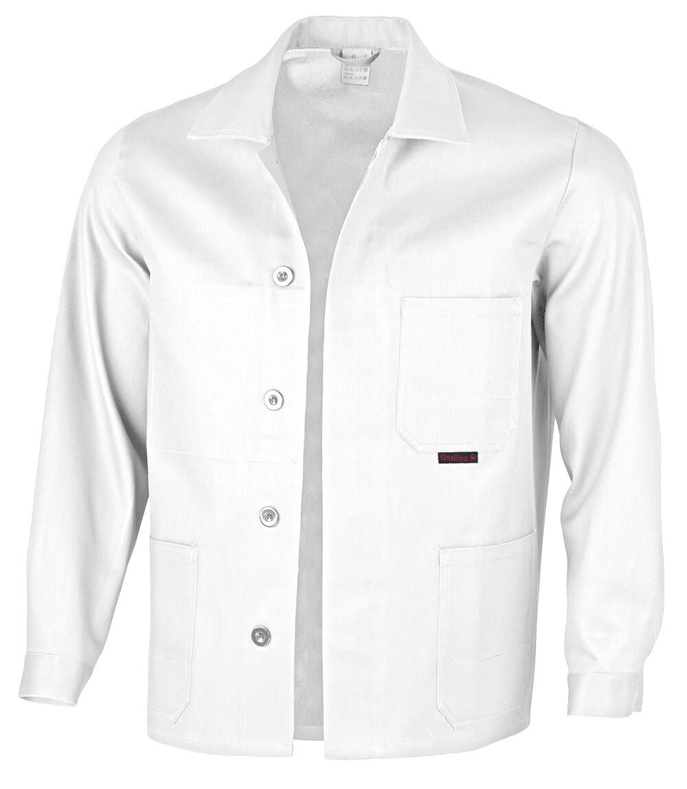 QUALITEX HIGH QUALITY WORKWEAR Langjacke classic weiß Damen: 42 Herren: 48