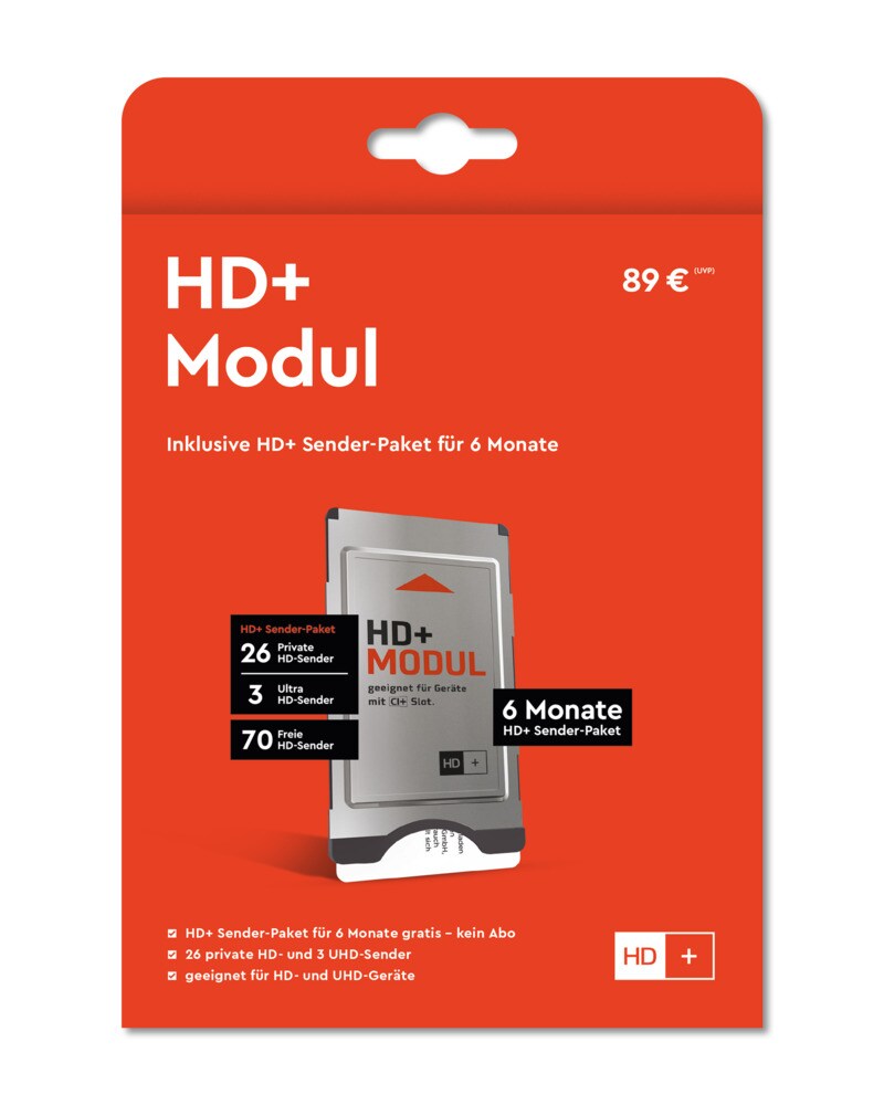 HD plus HD+ Modul inkl. 6 Monate HD+ Sender-Paket 