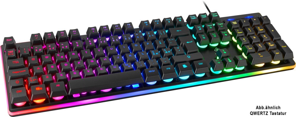 Deltaco DK220 Gaming Tastatur Membran RGB schwarz 