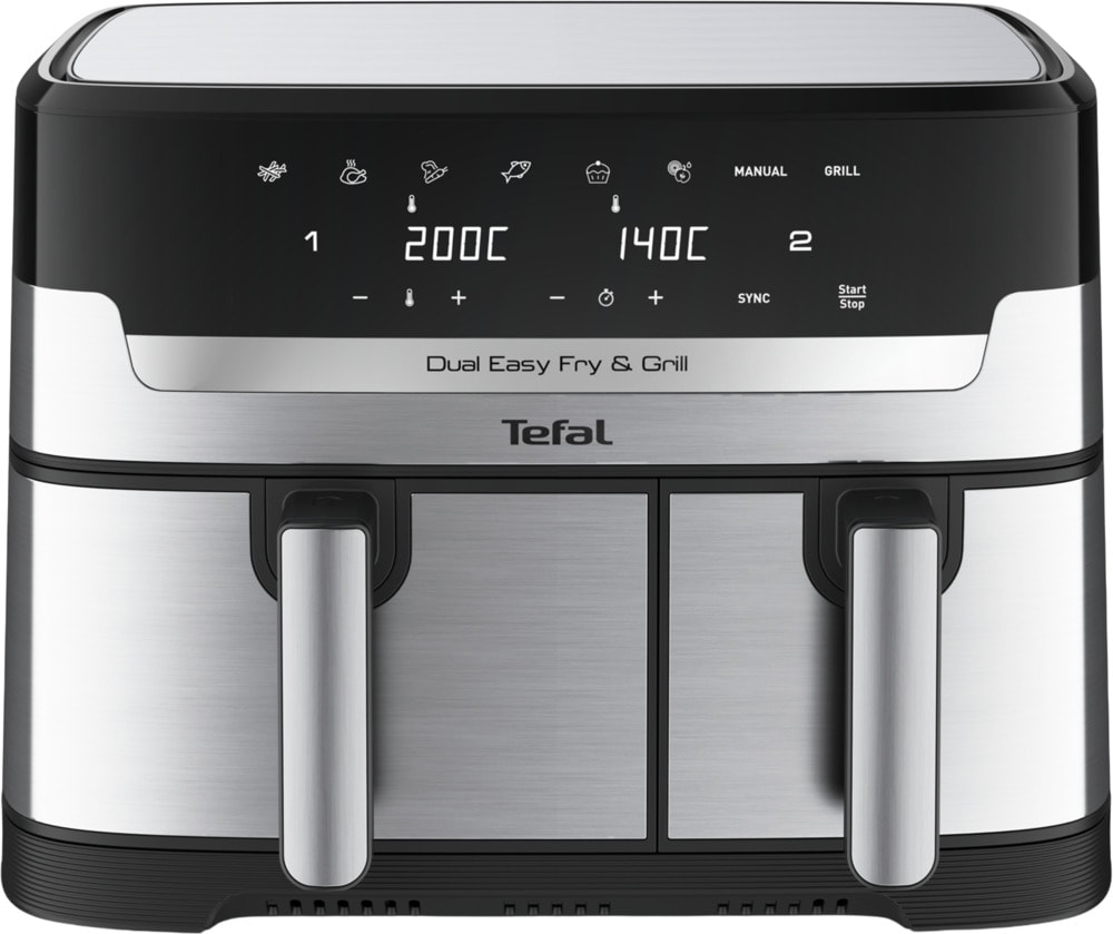 Tefal EY905D Easy Fry & Grill Dual Hei&szlig;luftfritteuse ede 