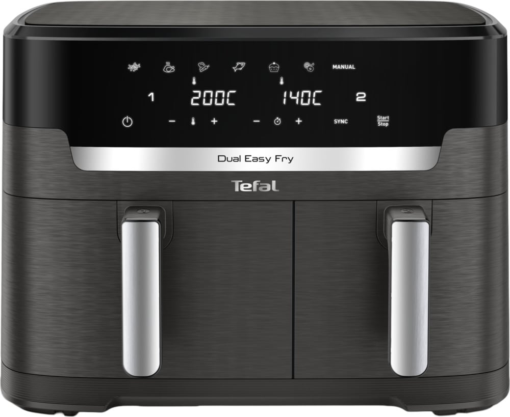 Tefal EY942H Easy Fry Dual XXL Hei&szlig;luftfritteuse grau 