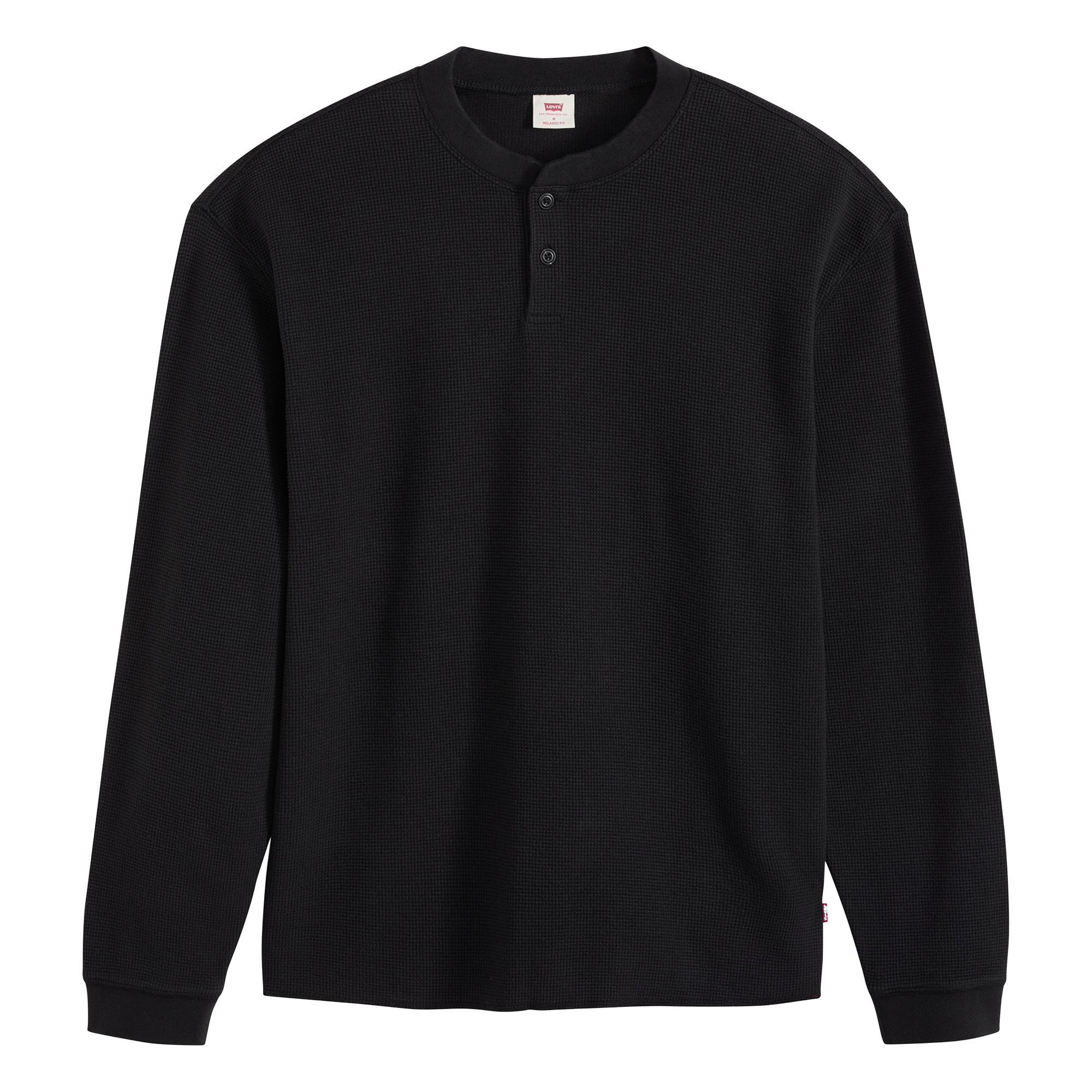 LS Relax Button Henley Herren Sweatshirt 