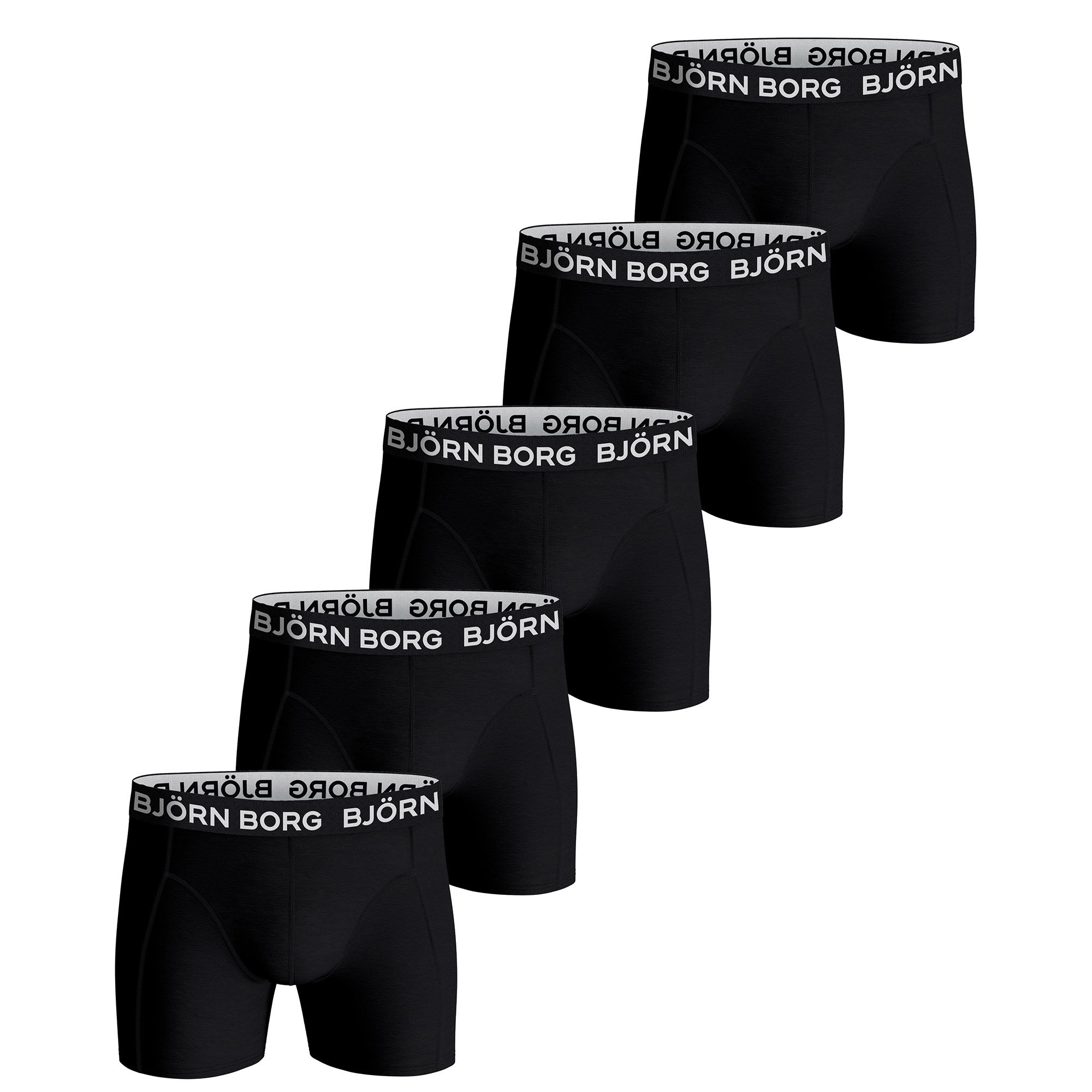 Cotton Stretch Trunks Big Logo 5P Herren Boxershort 
