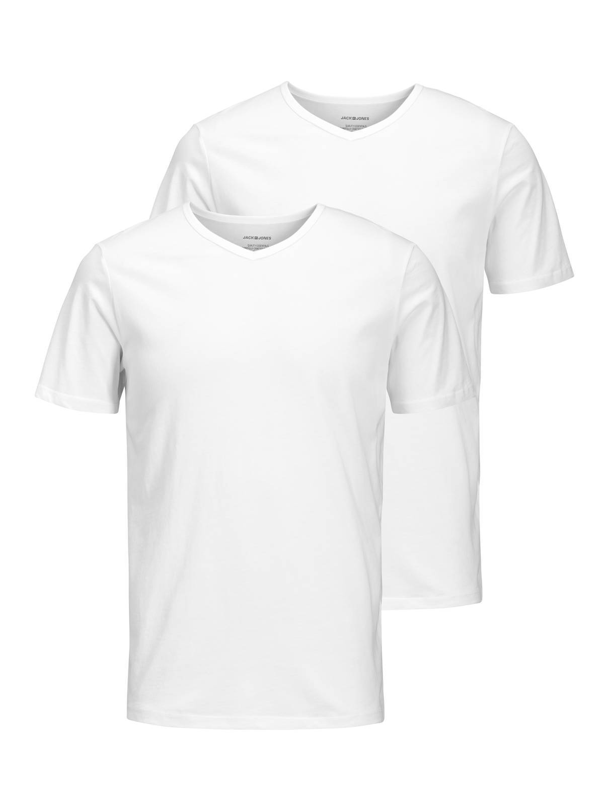 JACBASIC V-NECK TEE 2PK Herren T-Shirt 