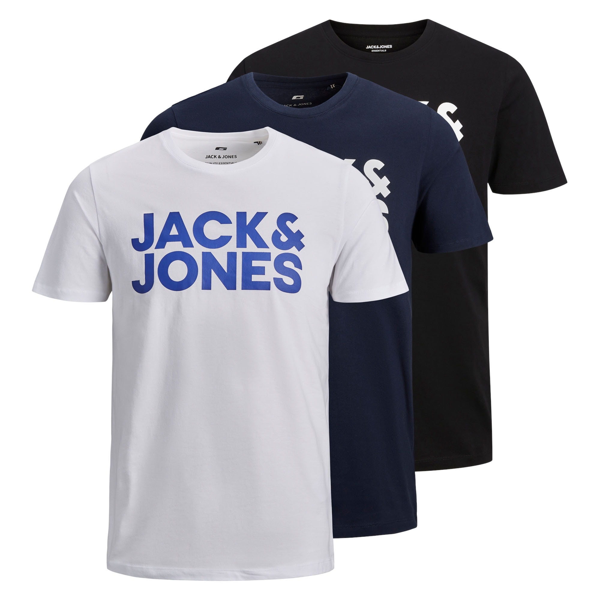 JJECORP LOGO TEE O-NECK 3PK Herren T-Shirt 