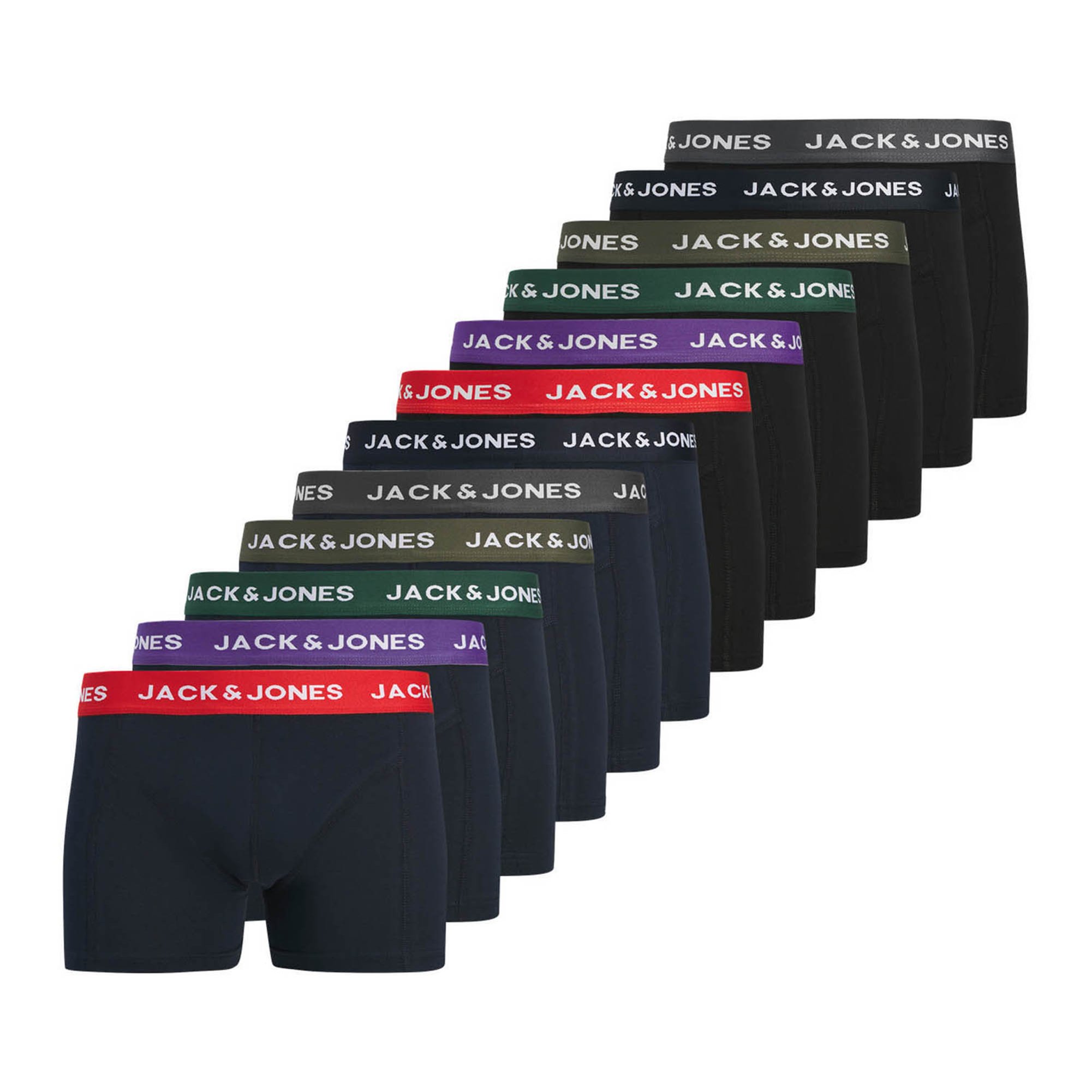JACKYLE SOLID TRUNKS 12 PACK Herren Boxershort 