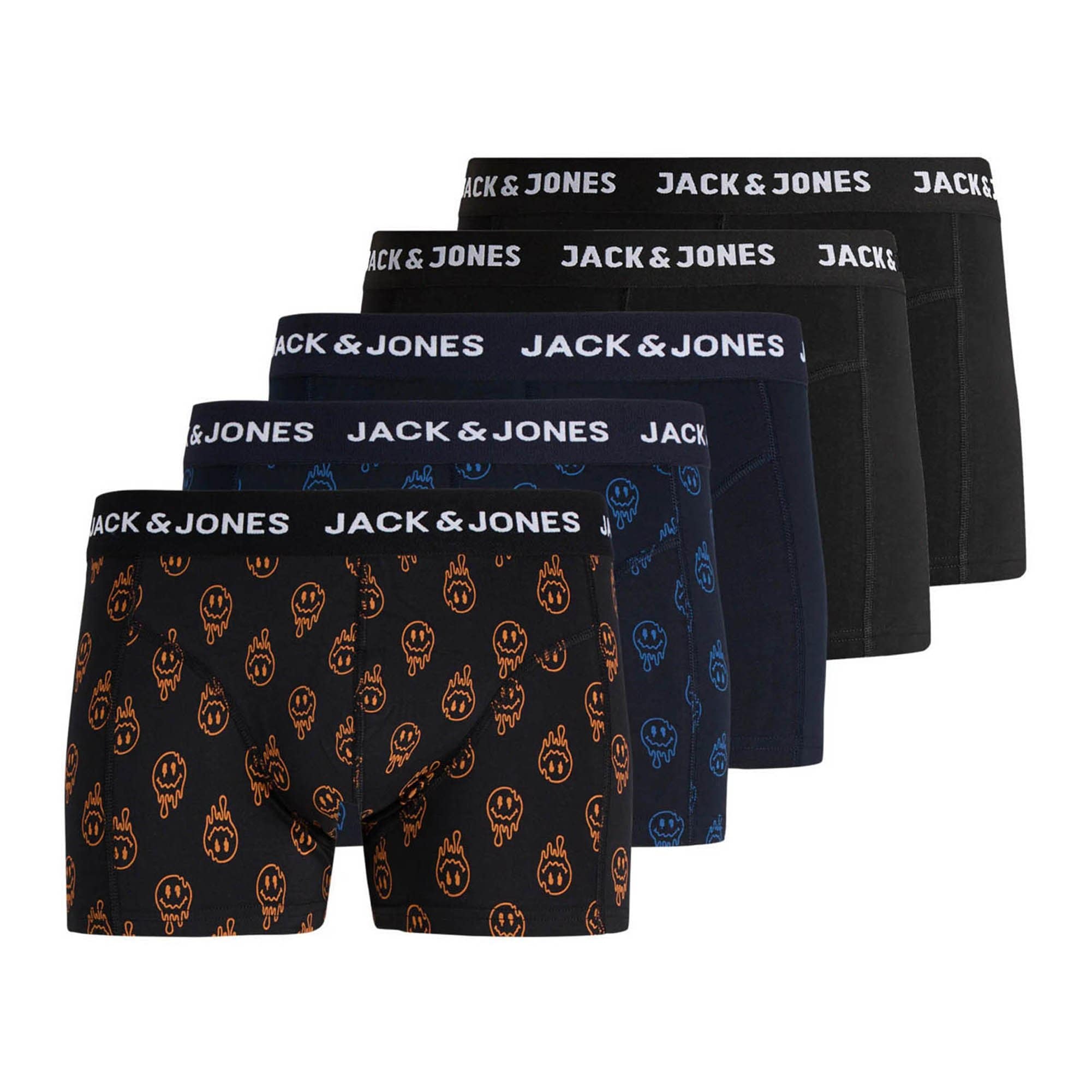 JACDALE SMILEY TRUNKS 5 PACK Herren Boxershort 